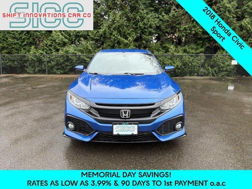 Aegean Blue Metallic 2018 Honda Civic Sport