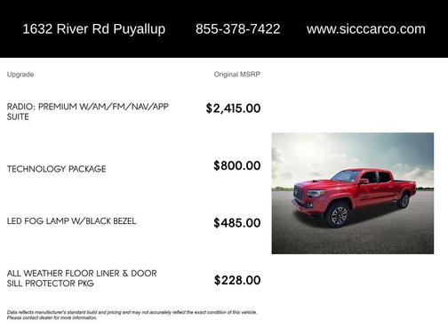 Barcelona Red Metallic 2020 Toyota Tacoma TRD Sport