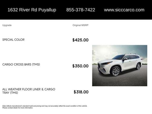 Blizzard Pearl 2020 Toyota Highlander Limited