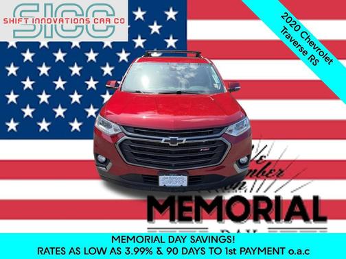 Cajun Red Tintcoat 2020 Chevrolet Traverse RS
