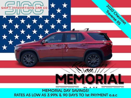 Cajun Red Tintcoat 2020 Chevrolet Traverse RS