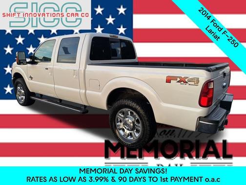 White Platinum Metallic Tri-Coat 2014 Ford F-250 Lariat