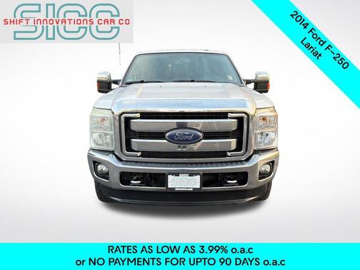 White Platinum Metallic Tri-Coat 2014 Ford F-250 Lariat