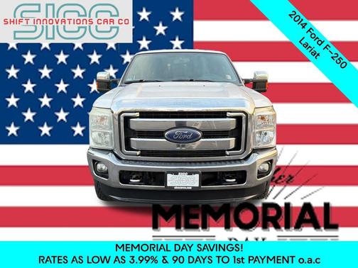 White Platinum Metallic Tri-Coat 2014 Ford F-250 Lariat