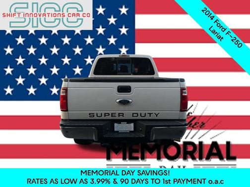 White Platinum Metallic Tri-Coat 2014 Ford F-250 Lariat