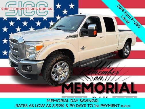 White Platinum Metallic Tri-Coat 2014 Ford F-250 Lariat