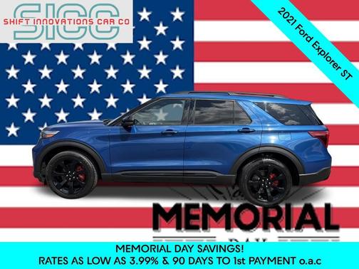 Atlas Blue Metallic 2021 Ford Explorer ST
