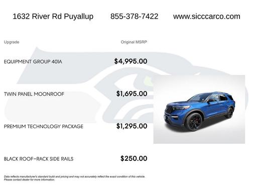 Atlas Blue Metallic 2021 Ford Explorer ST