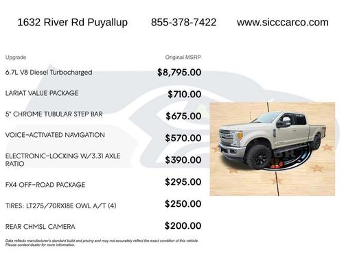 White Gold Metallic 2017 Ford F-350 Lariat