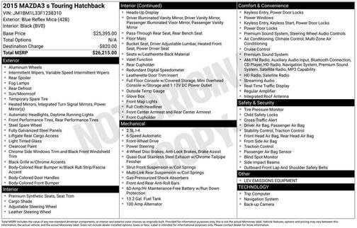 2015 Mazda Mazda3 s Touring