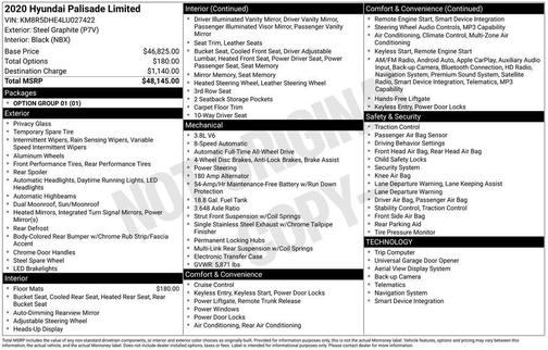 2020 Hyundai PALISADE Limited