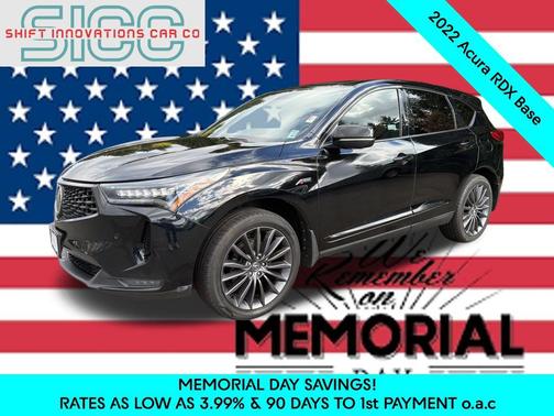 Black 2022 Acura RDX A-Spec Advance Package