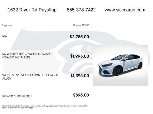 Frozen White 2016 Ford Focus RS Base