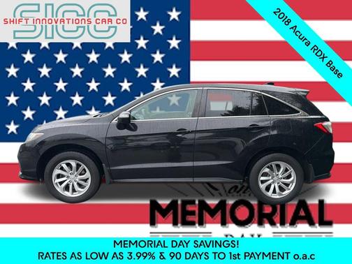 Crystal Black Pearl 2018 Acura RDX AcuraWatch Plus Package