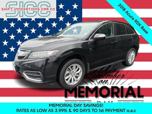 Crystal Black Pearl 2018 Acura RDX AcuraWatch Plus Package
