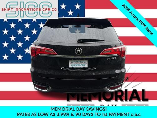 Crystal Black Pearl 2018 Acura RDX AcuraWatch Plus Package