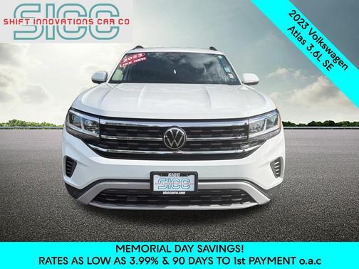 Pure White 2023 Volkswagen Atlas 3.6L SE w/Technology