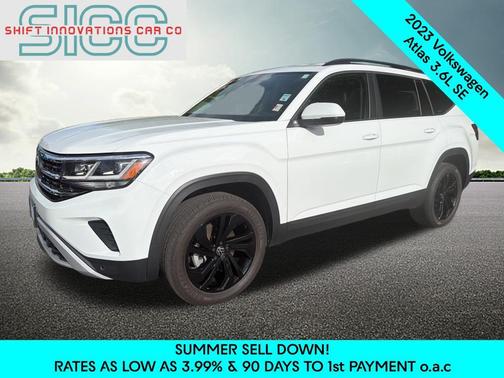 Pure White 2023 Volkswagen Atlas 3.6L SE w/Technology