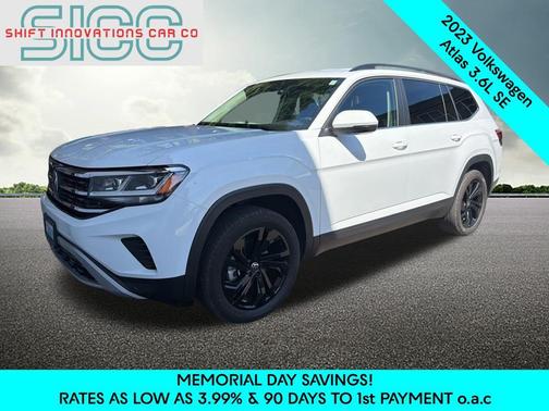 Pure White 2023 Volkswagen Atlas 3.6L SE w/Technology
