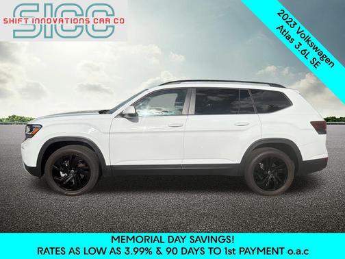 Pure White 2023 Volkswagen Atlas 3.6L SE w/Technology