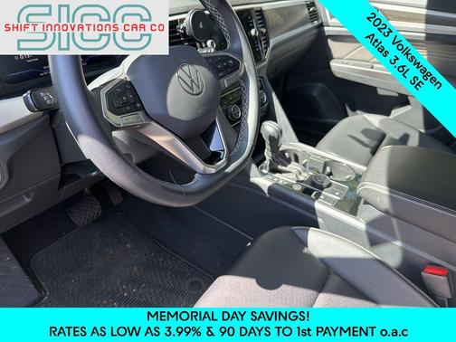 Pure White 2023 Volkswagen Atlas 3.6L SE w/Technology