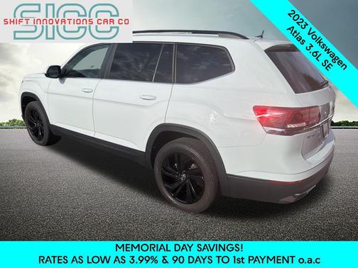 Pure White 2023 Volkswagen Atlas 3.6L SE w/Technology