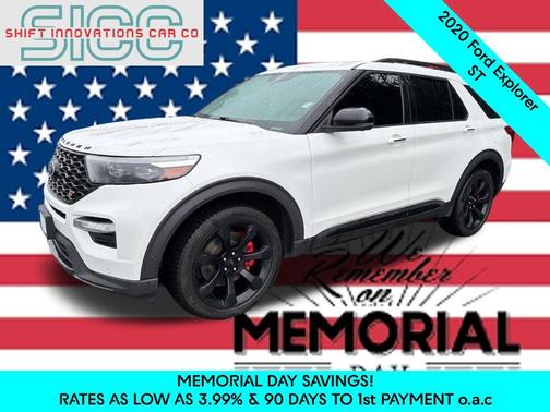Star White Metallic Tri-Coat 2020 Ford Explorer ST