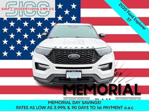 Star White Metallic Tri-Coat 2020 Ford Explorer ST