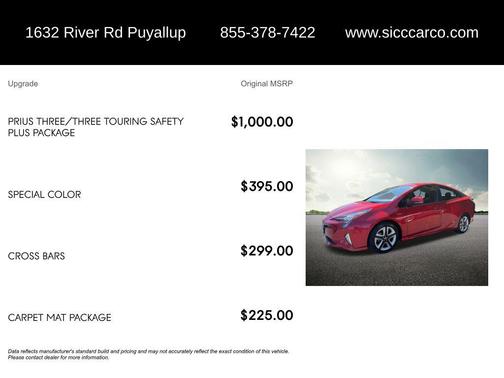 Hypersonic Red 2017 Toyota Prius Three Touring