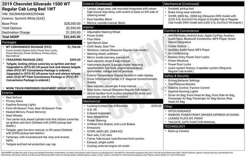 2019 Chevrolet Silverado 1500 WT