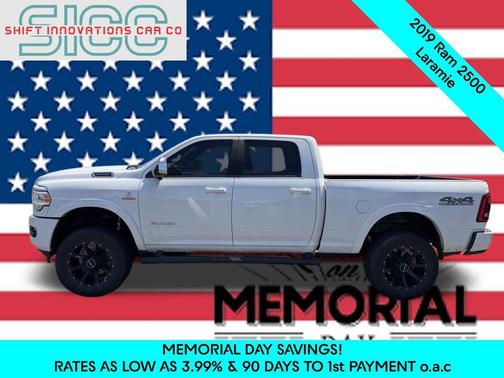 Bright White Clearcoat 2019 RAM 2500 Laramie Crew Cab 4x4 6'4' Box