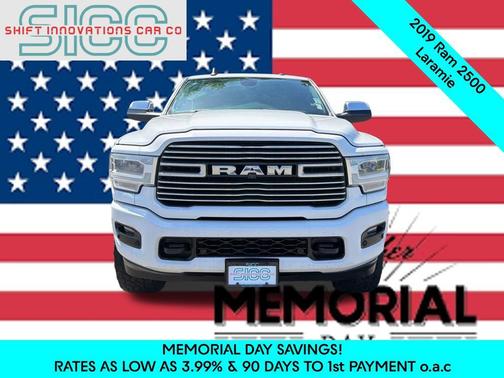 Bright White Clearcoat 2019 RAM 2500 Laramie Crew Cab 4x4 6'4' Box