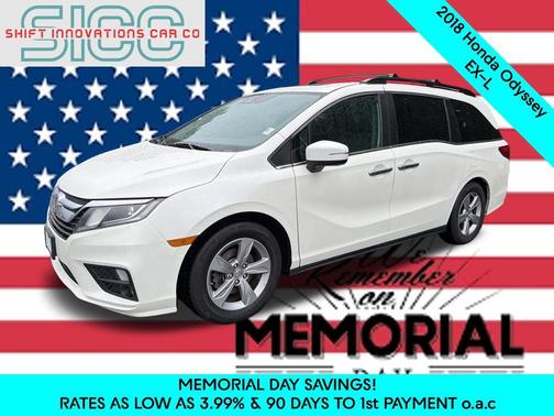 White Diamond Pearl 2018 Honda Odyssey EX-L