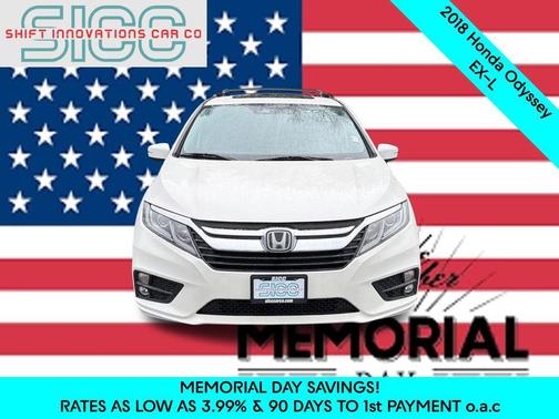 White Diamond Pearl 2018 Honda Odyssey EX-L