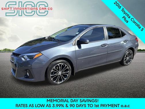 Slate Metallic 2016 Toyota Corolla S Plus