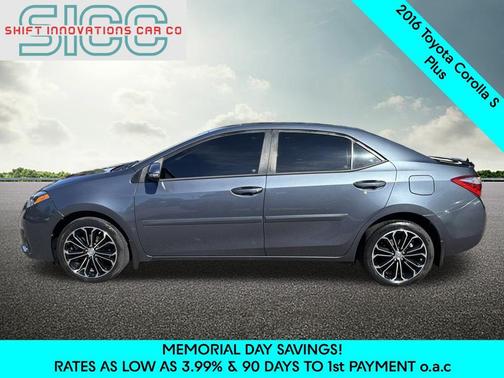 Slate Metallic 2016 Toyota Corolla S Plus