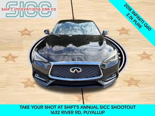 Black Obsidian 2018 INFINITI Q60 2.0t PURE