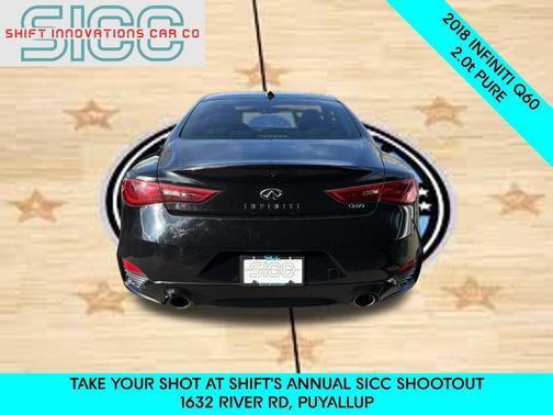 Black Obsidian 2018 INFINITI Q60 2.0t PURE