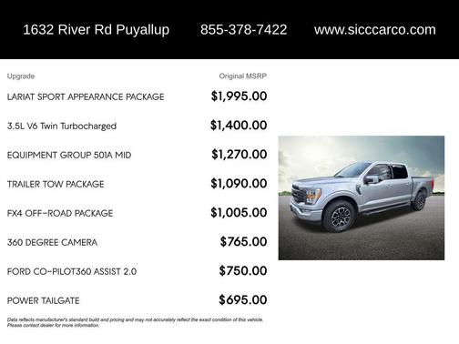 Iconic Silver Metallic 2021 Ford F-150 Lariat