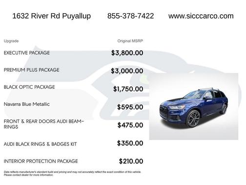Navarra Blue Metallic 2021 Audi Q7 55 Premium Plus