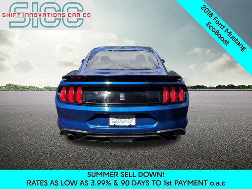 Lightning Blue Metallic 2018 Ford Mustang EcoBoost