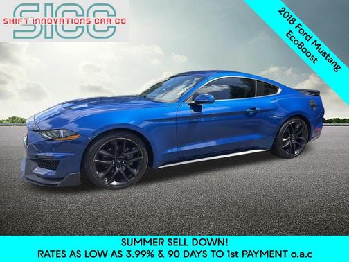 Lightning Blue Metallic 2018 Ford Mustang EcoBoost
