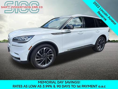 White Metallic 2022 Lincoln Aviator Reserve AWD