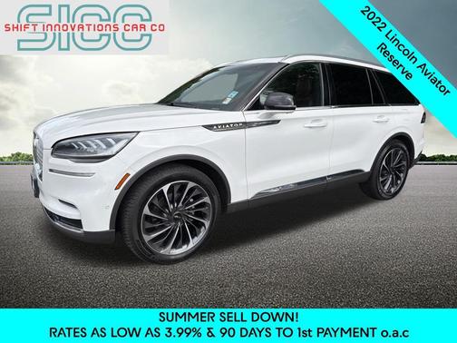 White Metallic 2022 Lincoln Aviator Reserve AWD