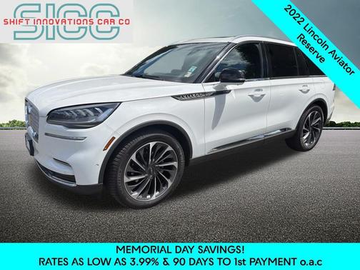 White Metallic 2022 Lincoln Aviator Reserve AWD