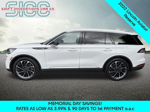 White Metallic 2022 Lincoln Aviator Reserve AWD
