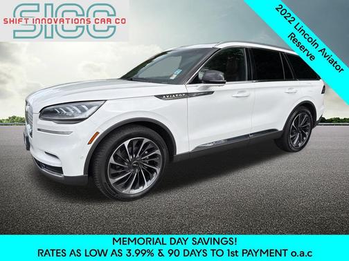 White Metallic 2022 Lincoln Aviator Reserve AWD