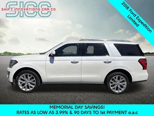 White Platinum Metallic Tri-Coat 2018 Ford Expedition Limited
