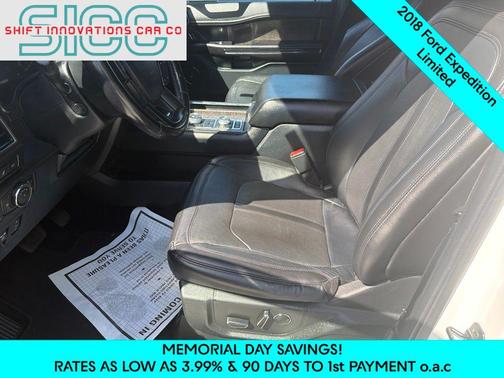 White Platinum Metallic Tri-Coat 2018 Ford Expedition Limited
