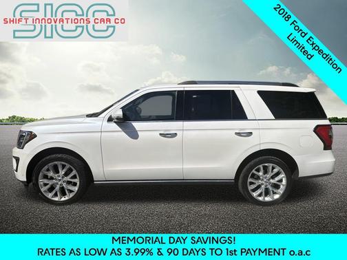 White Platinum Metallic Tri-Coat 2018 Ford Expedition Limited